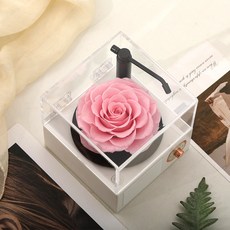 永生玫瑰花藍牙留聲機情人節送閨蜜禮物永生花創意生日禮物擺件, 如圖所示, 藍牙留聲機粉色