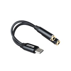 컴스 USB 3.1 오디오 분배 Y C타입 to 3.5mm AUX 듀얼 젠더 13cm, GS110, 1개