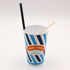 콜팝컵빨대세트 16온스 음료컵+콜팝속컵+꼬지+일자 검정 개별포장빨대 50개 세트 콜팝용기, 1개