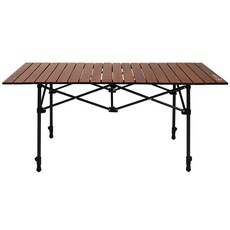 캠민 캠핑 롤테이블 접이식 높이조절 경량 알루미늄 감성, 브라운