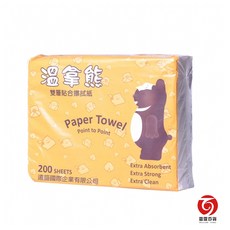 溫拿熊雙層貼合擦拭紙100抽(20包/箱) - 擦手紙/紙巾/民生用品, 1個