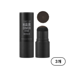 맥퀸뉴욕 페이크 업 헤어 커버 스틱 2.5g, 내추럴블랙 (Natural black), 3개