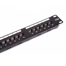 LINKOMM 網路跳線面板 1U 19吋 24P Patch Panel RJ45 資訊插座, 黑色