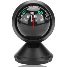 자동차 나침반 야간 투시 전자 디지털 보트 차량 방향 안내 장식용 장식품 또는 생일 선물 회전 스틱 읽기 쉬운 검은색, 1개