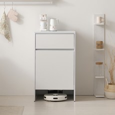 블리스데코 에디스 광폭 600 로봇청소기 다용도 수납장 BER199_C, 화이트