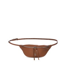 핀코 로고 장식 레더 벨트 백