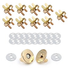 18mm 자석단추 발자석 가방자석 힘있는 강력한 핀 조립, 10개, 가방자석단추-18mm골드