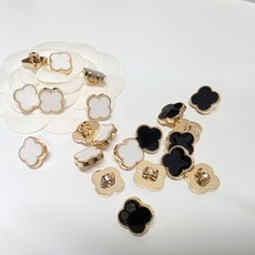 빗살크로바에폭 13mm 단추 부자재 프랜즈얀, 5개, 블랙