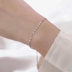 SUMMER 925純銀 極細簡約立方手鍊