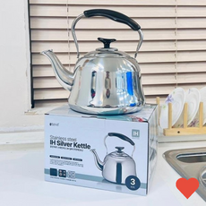 주방용품 스테인리스 인덕션 실버 주전자 3l