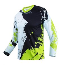 남성용 사이클링 저지 더트 바이크 저지 레이싱 자전거 모토크로스 셔츠 오토바이 긴소매 파워스포츠 의류 BMX 오프로드 다운힐 탑 그레이 259410, XXL, 초록색