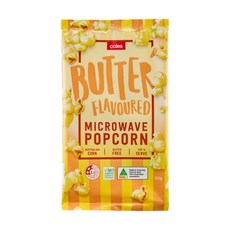 호주 콜스 전자렌지용 버터맛 팝콘 Coles Microwave Popcorn Butter, 1개, 100g