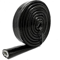 5816mm ID 빨간색 실리콘 코팅 유리 섬유 열 차폐 슬리브 호스 라인 및 전기 배선용 화재 보온 장갑 5피트, 5/16 ID/ 5 Feet, Black, 1개