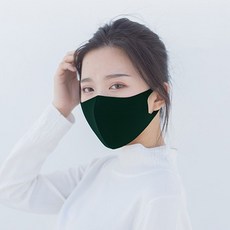 波特鉅 空氣布3D口罩，9色多尺寸，抗UV透氣舒適，成人孩童皆適用, 叢林綠,S, S