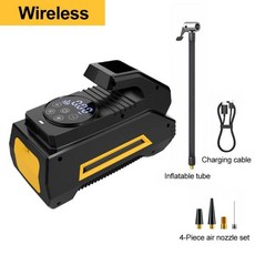 무선유선 휴대용 자동차 공기 압축기 디지털 타이어 팽창 펌프 램프 압축, 2. Wireless Style, 1개