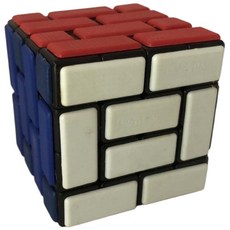 小小店舖 梯色四階綑綁魔方 城牆 Wall A 限制旋轉異形魔術方塊 4階 益智玩具, Burr四階黑