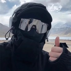 登山護目鏡 防風防紫外線戶外運動太陽眼鏡, 登山護目鏡 - 黑框白水銀1個裝, 1個