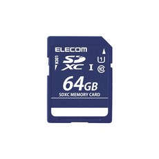 ELECOM SDXC 카드 UHS-I U1 읽기 최대 30MB/s 64GB MF-HCSD064GU11A, 1개