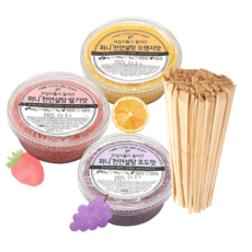 솜사탕설탕 3종 (300gx3) + 전용스틱 100개 세트 (가정용 행사용), 진한색, 900g, 1세트