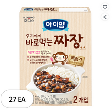 아이얌 우리아이 바로 먹는 소스, 짜장, 160g, 27개