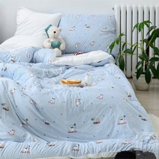 디에인샵 어린이 모달이불 슈퍼싱글 블루 주니어이불