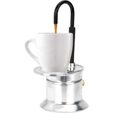 50ml 싱글 튜브 모카 포트 알루미늄 캠핑 메이커 합금 스파우트 파티 여행용 에스프레소 메이커 머신 1컵 야외 커피 이탈리아 스토브탑