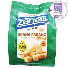 코스트코 ZANETTI 자네티 그라나파다노 큐브 치즈 400G 원산지 이태리 [아이스박스] + 더메이런알콜티슈 / 와인치즈 스낵치즈, 1개