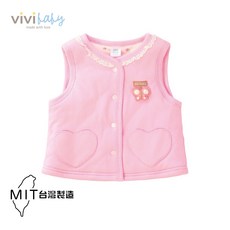 ViVibaby【台灣現貨 MIT 粉色】蝴蝶荷葉雙面背心 兒童背心 嬰兒背心 保暖防護 背心 BABY衣服 嬰幼兒背心