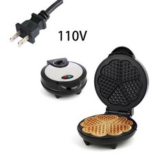 가정용 업소용 와플팬 붕어빵 기계 베이커 메이커 기 와플 모양 하트, 2)US PLUG 110V