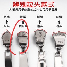 BOLONG 金屬拉鍊頭, 1個, 5號金屬拉頭 金屬拉鍊使用 ,50 個