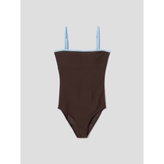 에잇세컨즈 8SECONDS 배색 원피스 수영복 브라운 32572LLY5D 160603