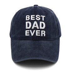 [빠른배송] 남성용 볼캡 재미있는 아버지의 날 아빠 선물 딸이 주는 아들 세계 최고의 아빠 야구 모자 아버지를 위한 아빠 스텝 아빠 선물 아빠-엄마-핑크, Best Dad Even-네이비블루