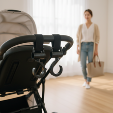 유모차 가방걸이 2P 회전형 후크 수납 고리 튼튼한 다용도 걸이, 단품