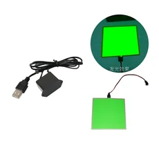 3V 5V 12V El 전계 발광 광원 Cuttable DIY 빛나는 프레임 백라이트 모델 호환 환경 소스, 03 green usb5v, 02 5cm, 01 CHINA