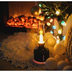 이쏘코리아 소형 랜턴 가습기 무선 휴대용 캠핑 차박 원룸 자취방 사무실 미니 IHF100, 블랙