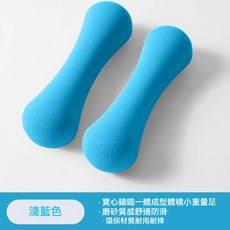 骨頭小啞鈴 健身女士浸塑骨頭啞鈴 彩色兒童小啞鈴 多功能訓練家用環保鑄鐵啞鈴 鍛煉手臂肌肉, 1個, 4KG水藍（2千克*2支）女/男入門力量