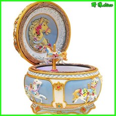 十二星座音樂盒旋轉木馬八音盒，歐式情人節生日禮物，交換禮物/聖誕禮物, 十二星座升級款,白羊座-天空之城