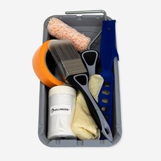 자연정원 셀프 페인트 부자재 세트 4인치 롤러 붓 트레이, 1세트