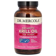 Dr. Mercola 닥터머콜라 안타르틱 크릴 오일 포 우먼 270 캡슐 크릴오일 오메가3, 1개