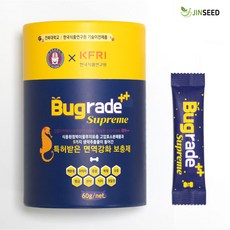 (특허받은 프리미엄 강아지 영양제) 버그레이드 슈프림 해마 + 굼벵이 컴플렉스 면역력 영양제, 1박스, 면역 지원, 30회분