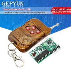호환 1set IC 2262/2262 433Mhz 2262/2272 4 채널 315mhz 키 무선 원격 제어 키트 수신기 모듈, 02 315mhz