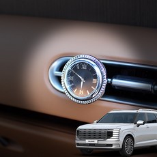 제플릭스 디올뉴 펠리세이드 LX3 풀체인지 차량용 방향제 시계 송풍구형 차량 디퓨저 블랙로마자 블랙체리, 1개, 레드+클린코튼향