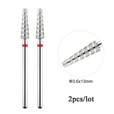 전기 드릴 다이아몬드 밀링 커터에 대 한 2 개/몫 매니큐어 네일 비트 매니큐어 페디큐어 큐티클 커터 버