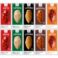 다온햄 소스 통살 닭가슴살 5종 혼합 맛보기, 10개, 100g