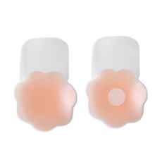 矽膠胸貼 乳貼 防走光 矽膠 隱形胸貼 bra 乳貼 比基尼 胸貼 婚紗攝影 拒絕激凸 BAR, 1個, 花朵提拉AB杯/2入
