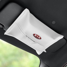 써니글로벌 차량용휴지케이스 휴대용 화장지걸이, 1개, [기아] 화이트