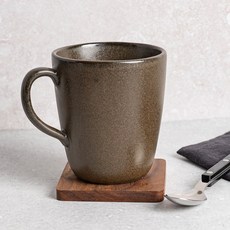 아이다 로우 도자기 머그 350ml, 1개, 브라운