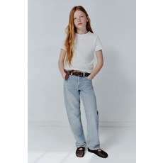 [국내배송] 자라 ZARA 인터록 플레인 티셔츠 - 화이트 971133