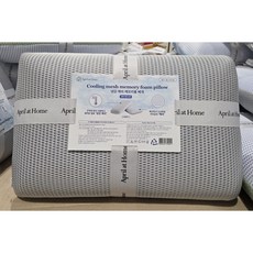 26년 에이프릴엣홈 냉감매쉬 메모리폼 베개, 그레이