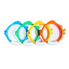바른키즈 다이빙링 물고기 4개1세트 유아체육교구 수중훈련 잠수 링놀이 신체놀이